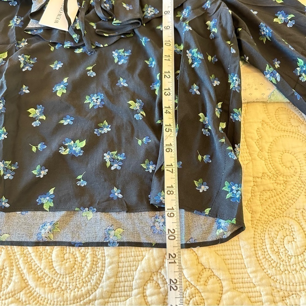 NWT peasant floral ruffle long sleeve blouse by WeWoreWhat women’s small - Picture 8 of 12